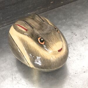 Grey & cream bunny trinket box fairycore cottagecore treasure keeper